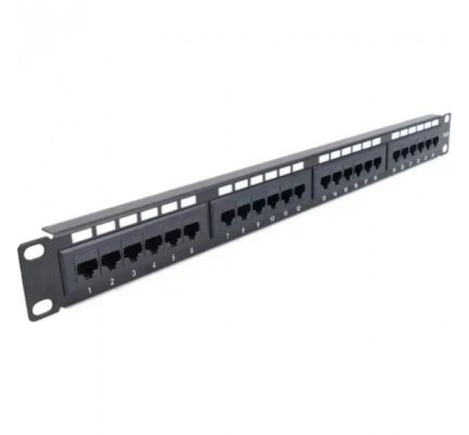 Патч-панель Hypernet 19" 24 порти UTP cat.6 (PP-KUTP6-24-NM)