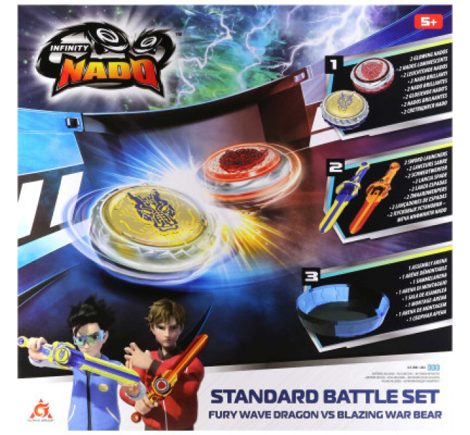 Auldey Дзига Auldey Infinity Nado VI Battle Set Fury Wave Dragon vs Blazing War Bear (EU654181)