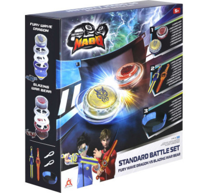 Auldey Дзига Auldey Infinity Nado VI Battle Set Fury Wave Dragon vs Blazing War Bear (EU654181)