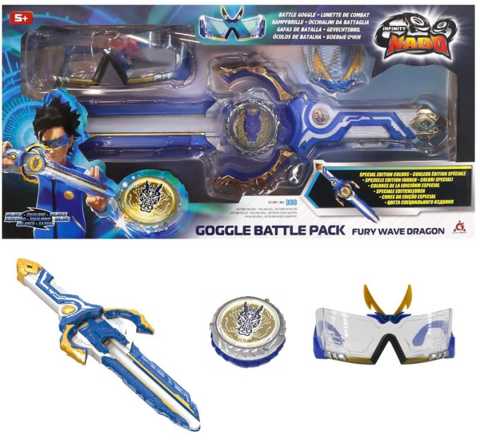 Auldey Дзига Auldey набір Infinity Nado VI Goggle Battle Pack дзиґа та аксесуари (EU654161)