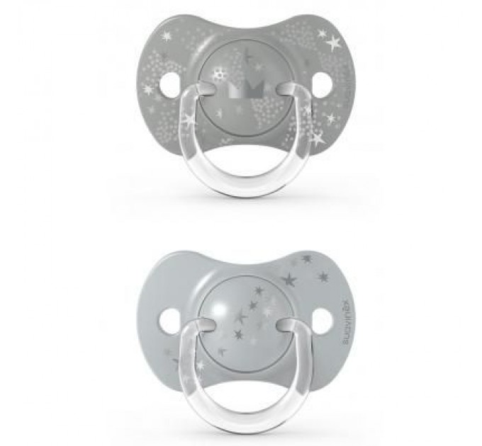 Suavinex Пустушка Suavinex Чарівні історії 18 міс. 2 шт. срібна корона (307344)