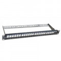 Патч-панель Hypernet 19" 1U 24 порта, наборная, с менеджером кабеля (PP-M24-STP)