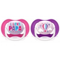 Пустушка Philips AVENT Ultra Air I love… для дівчат, 6-18 міс (SCF080/04)