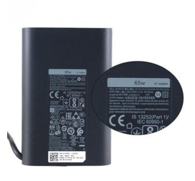Блок живлення до ноутбуку Dell 65W Oval 20V разъем Type-C (HA65NM170 / A40243)
