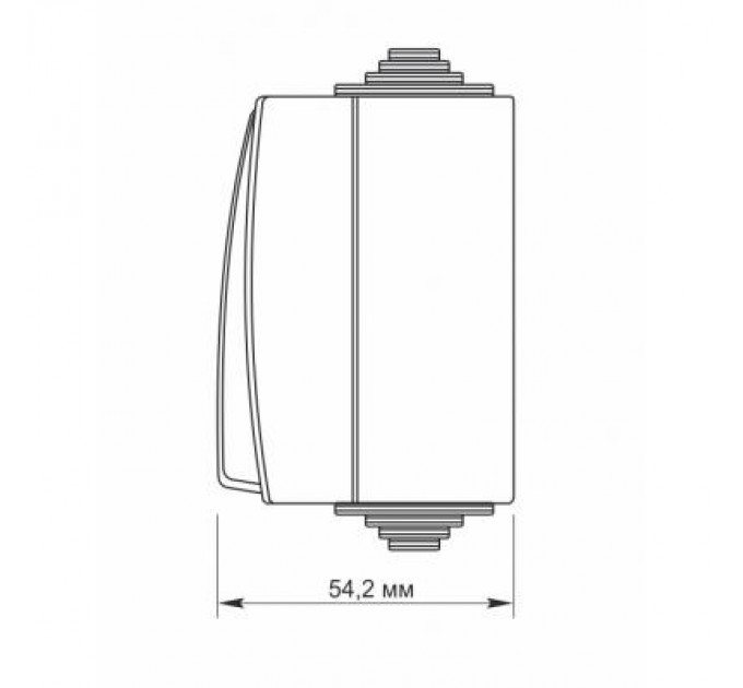 Videx Вимикач Videx BINERA IP65 зовнішній 1кл з підсвічуванням (BINERA IP65 наружный 1кл с подсветкой)