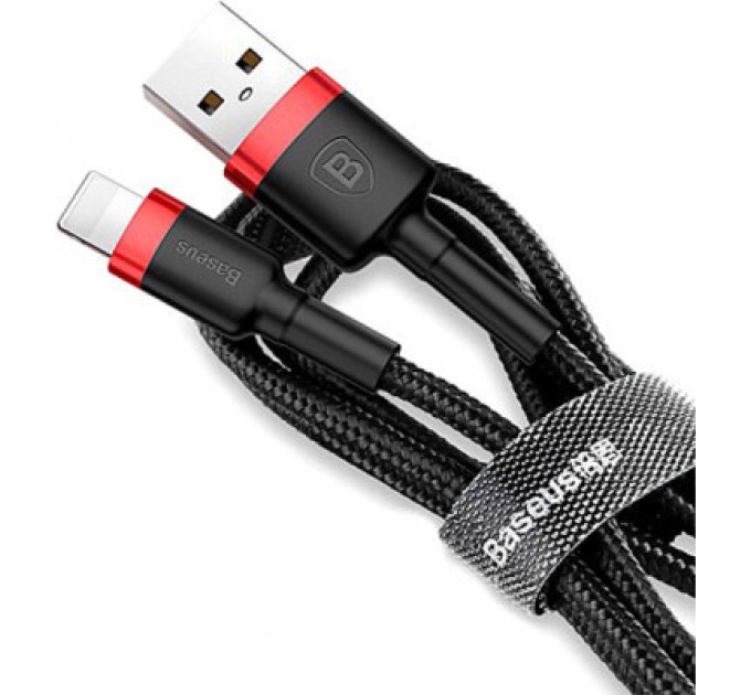 Baseus Дата кабель USB 2.0 AM to Lightning 1.0m Cafule Black-Red Baseus (CALKLF-B19)