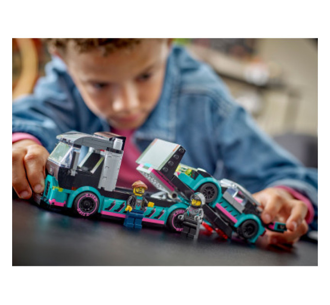 LEGO Конструктор LEGO City Автомобіль для перегонів й автовоз 328 деталей (60406)