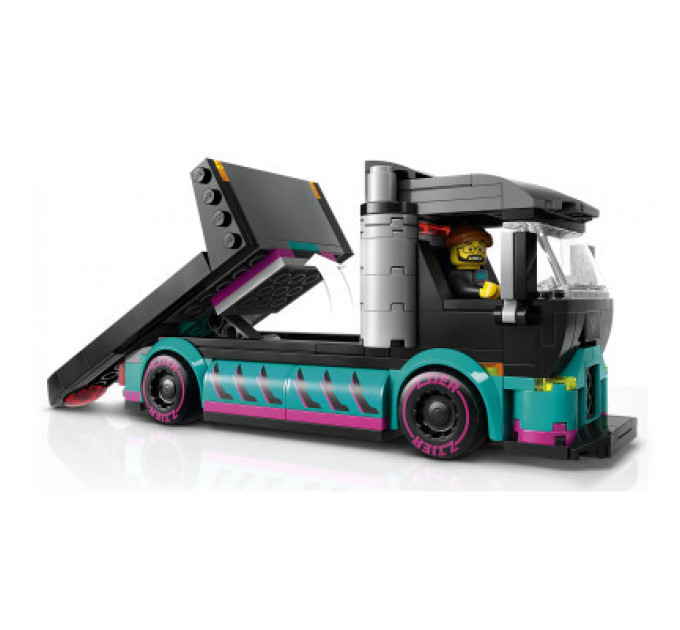 LEGO Конструктор LEGO City Автомобіль для перегонів й автовоз 328 деталей (60406)