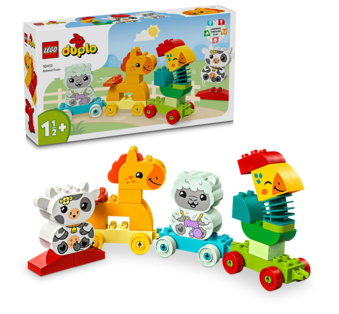 LEGO Конструктор LEGO DUPLO My First Потяг тваринок 19 деталей (10412)