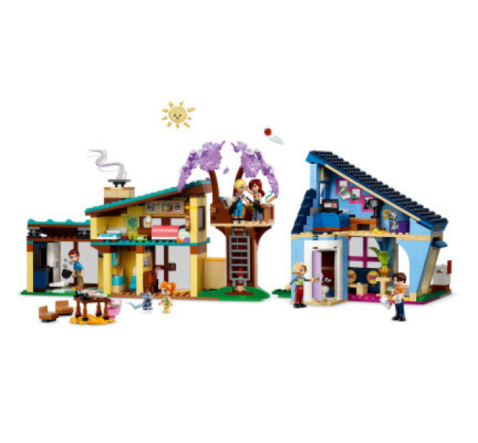 LEGO Конструктор LEGO Friends Родинні будинки Оллі й Пейслі 1126 деталей (42620)