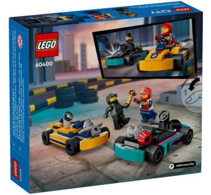 LEGO Конструктор LEGO City Картинг і гонщики 99 деталей (60400)
