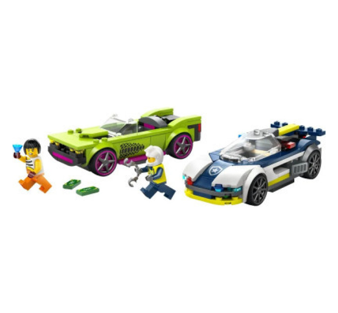 LEGO Конструктор LEGO City Переслідування маслкара на поліцейському автомобілі 213 деталей (60415)