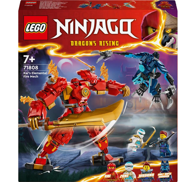 LEGO Конструктор LEGO NINJAGO Робот вогняної стихії Кая 322 деталей (71808)