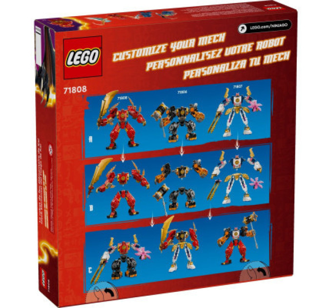 LEGO Конструктор LEGO NINJAGO Робот вогняної стихії Кая 322 деталей (71808)