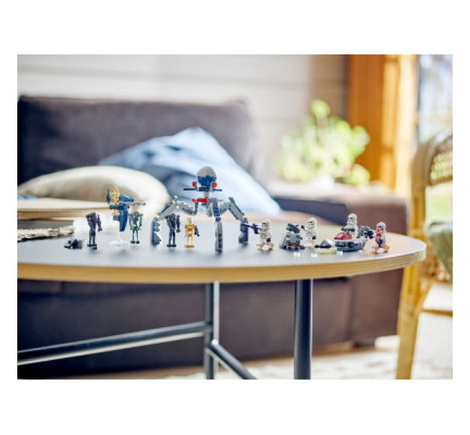 LEGO Конструктор LEGO Star Wars Клони-піхотинці й Бойовий дроїд. Бойовий набір 215 деталей (75372)