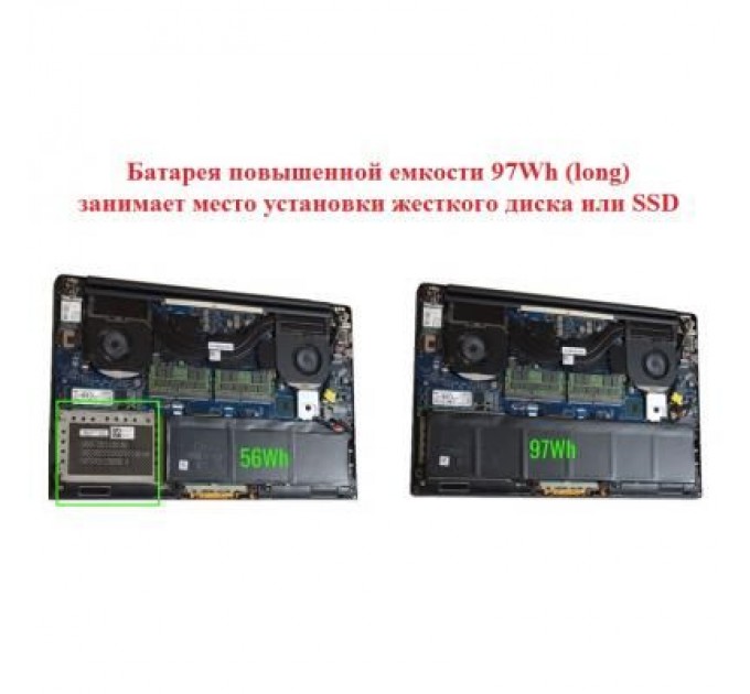 Dell Акумулятор до ноутбука Dell XPS 15-9560 (short) H5H20, 56Wh (4649mAh), 3cell, 11.4V, Li- (A47314)
