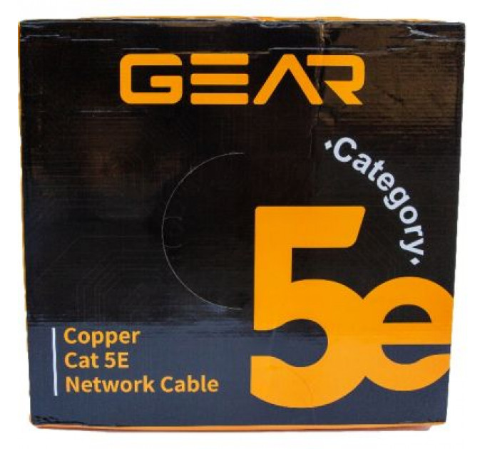Кабель мережевий FTP 305м, cat.5e, CU, REELEX, 4*2*0,51, PVC, indoor, blue GEAR (GEC-FTPCUR051305)