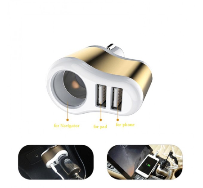 XoKo Зарядний пристрій XoKo CC-303 2 USB 2.1A Gold / White (CC-303-GDWH)