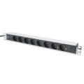 Zpas Силовий блок 1U, 8xSchuko, 16A, 250V, вилка Schuko Zpas (DN-95401)
