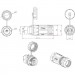 LW Конектор RJ45 водонепроникний IP68, cat.6A SFP, промисловий, комплект LW (LW-WPKJ-002B)