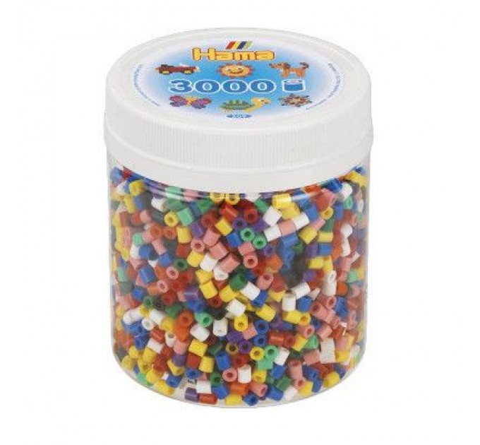 Hama Набір для творчості Hama кольорових намистин 3000 шт, 10 кол. термомозаіка (209-00)