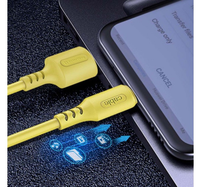 ColorWay Дата кабель USB 2.0 AM to Lightning 1.0m soft silicone yellow ColorWay (CW-CBUL043-Y)