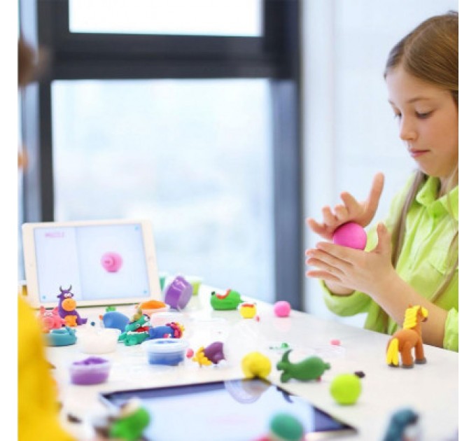 Lipaka Набір для творчості Lipaka Тварини Меганабір пластиліну самозагуст. (15012-UA01)