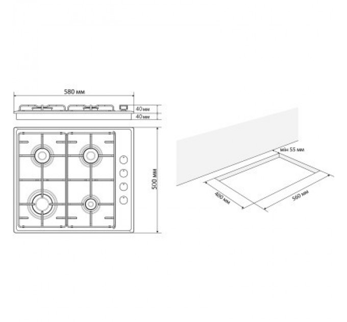 Jantar Варочна поверхня Jantar HSR 60 IS EF