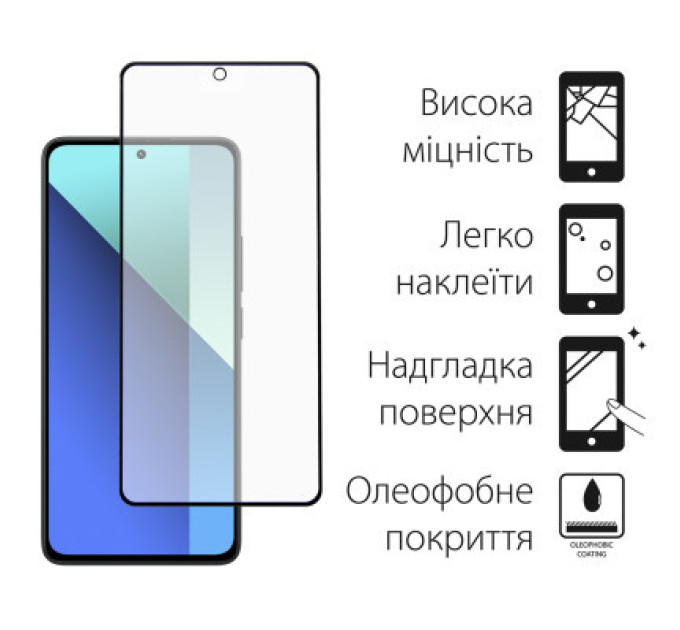 Dengos Скло захисне Dengos Full Glue Xiaomi Redmi Note 13 Pro 5G (black) (TGFG-347)