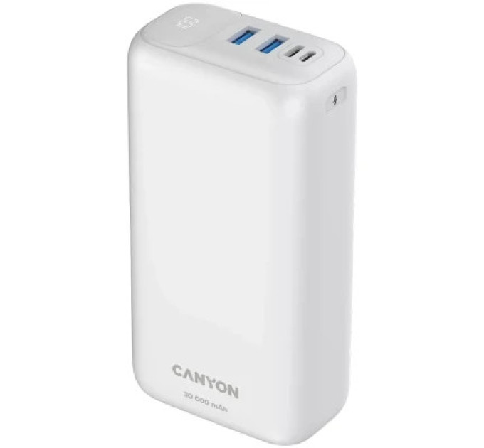 Canyon Батарея універсальна Canyon PB-301 30000mAh PD/20W, QC/3.0 (CNE-CPB301W)