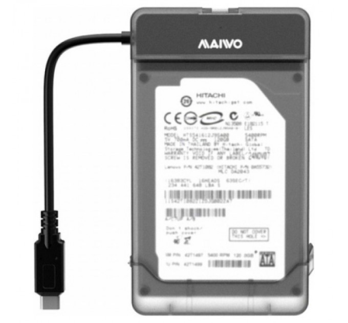 Maiwo Адаптер Maiwo USB3.1 GEN1 TypeC to HDD 2,5" SATA/SSD black (K104G2 black)