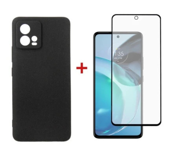 Dengos Чохол до мобільного телефона Dengos Kit for Motorola G72 case + glass (Black) (DG-KM-51)