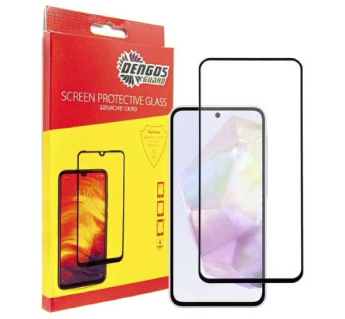 Dengos Чохол до мобільного телефона Dengos Kit for Samsung Galaxy A35 5G case + glass (Black) (DG-KM-56)