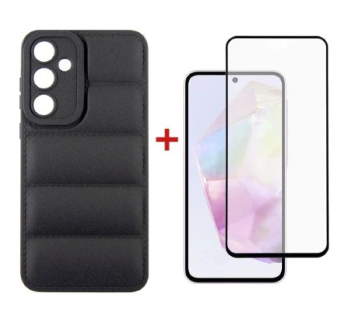 Dengos Чохол до мобільного телефона Dengos Kit for Samsung Galaxy A35 5G case + glass (Black) (DG-KM-56)