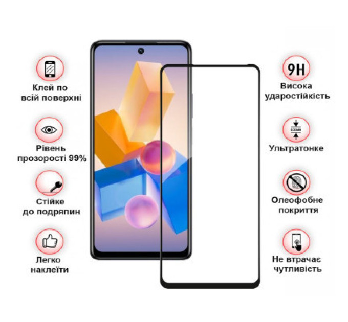 BeCover Скло захисне BeCover Infinix Hot 40 (X6836) Black (711072)