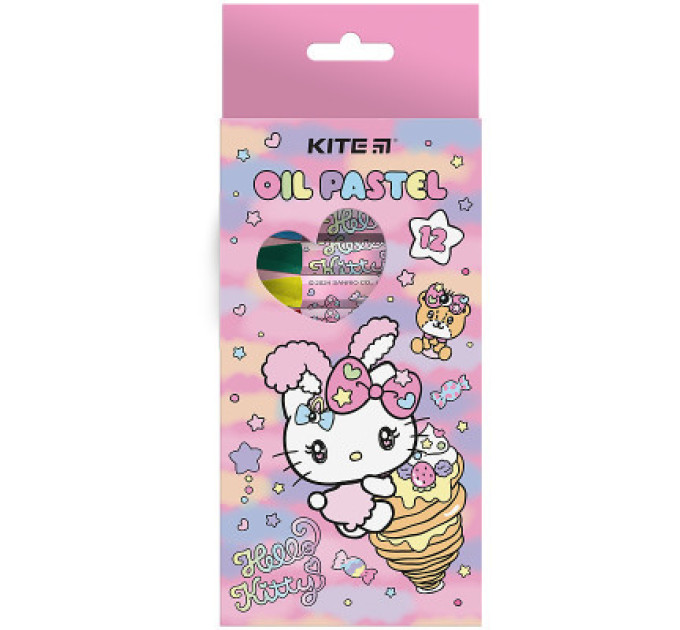 Kite Пастель Kite масляна, 12 кольорів Hello Kitty (HK24-071)