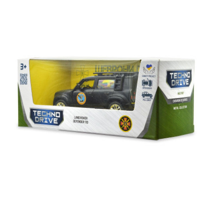 TechnoDrive Машина TechnoDrive Автомодель серії Шеврони Героїв - Land Rover Defender 110 - ГУР МО (250364M)