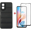 Dengos Чохол до мобільного телефона Dengos OPPO A18/A38 Case + Glass (Black) (DG-KM-70)