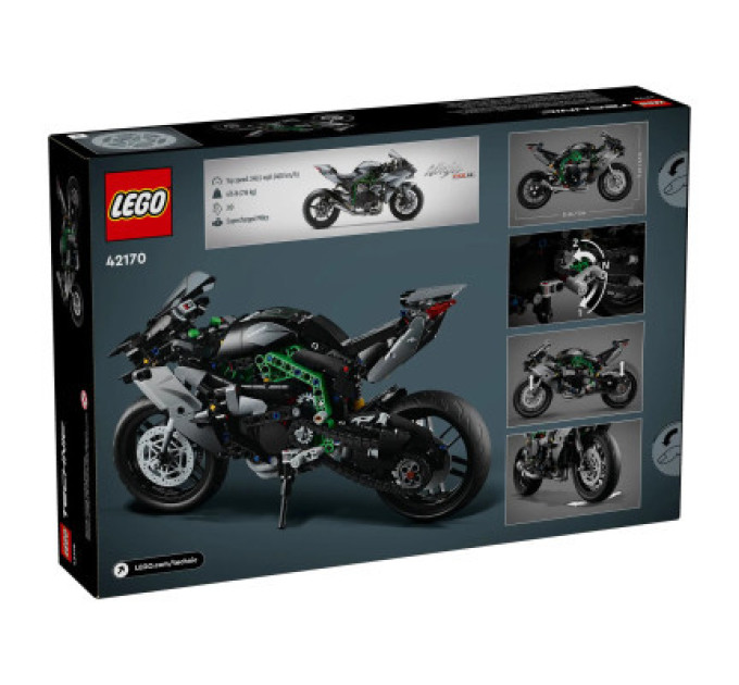 LEGO Конструктор LEGO Technic Мотоцикл Kawasaki Ninja H2R 643 деталі (42170)