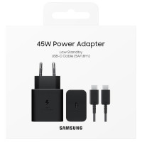 Зарядний пристрій Samsung 45W Compact Power Adapter (w C to C Cable) Black (EP-T4511XBEGEU)