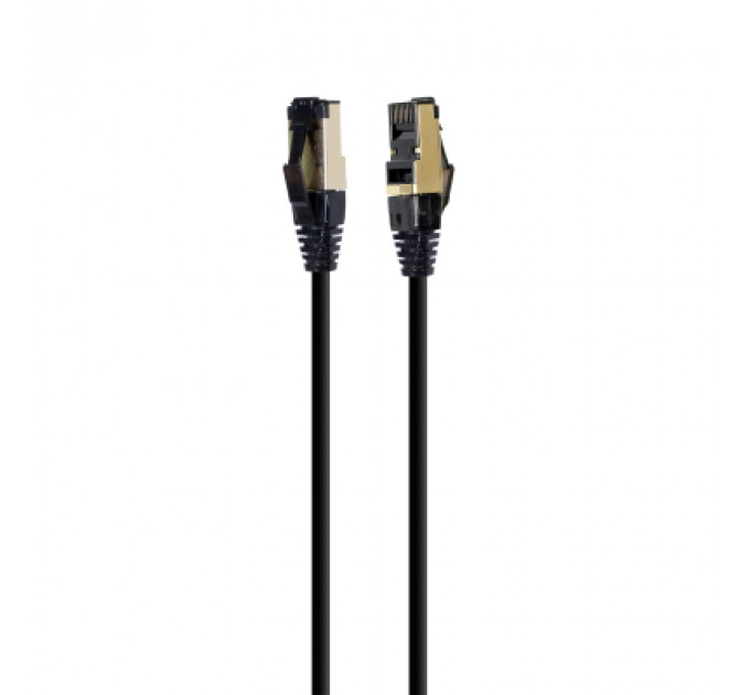 Патч-корд 0.25м, S/FTP, cat 8, литий, 50u", CU, AWG 27, LSZH, black Cablexpert (PP8-LSZHCU-BK-0.25M)