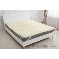 Наматрацник MirSon Eco Light №1717 Wool Air-line на резинці по кутках Pink 120x200 см (2200002889278)