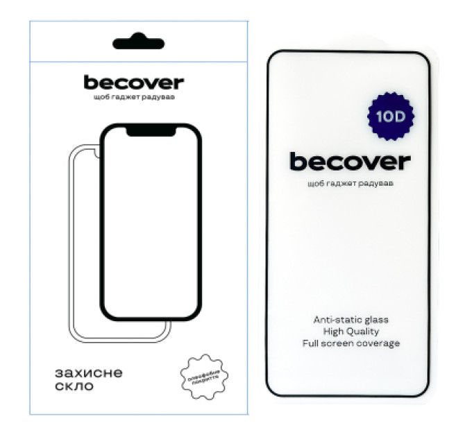 BeCover Скло захисне BeCover Xiaomi Redmi Note 12 4G 10D Black (711373)