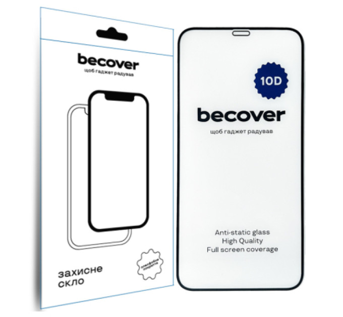 BeCover Скло захисне BeCover Apple iPhone XR 10D Black (711511)