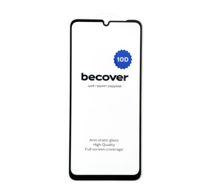 BeCover Скло захисне BeCover Poco C65 10D Black (711527)