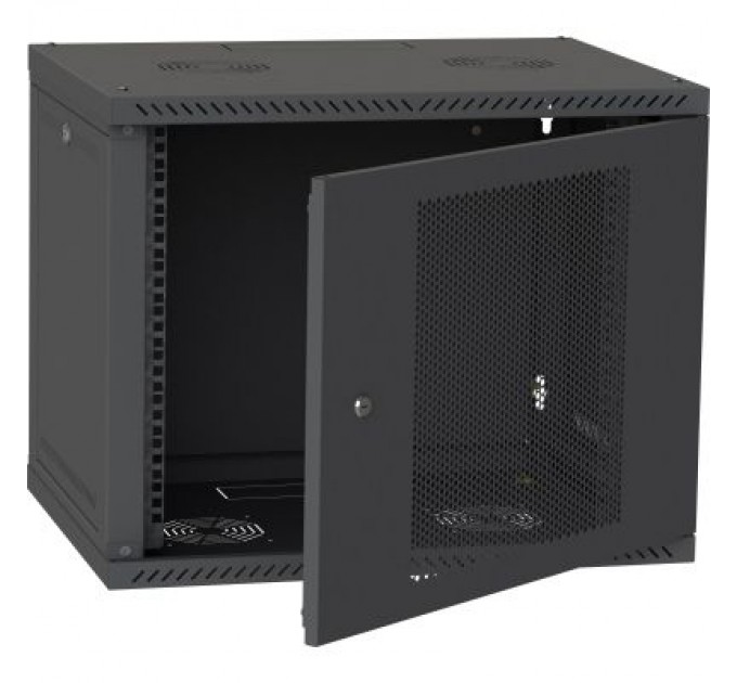 Ipcom Шафа настінна Ipcom 12U 19" 600x600 RAL9005 (СН-12U-06-06-ДП-1)