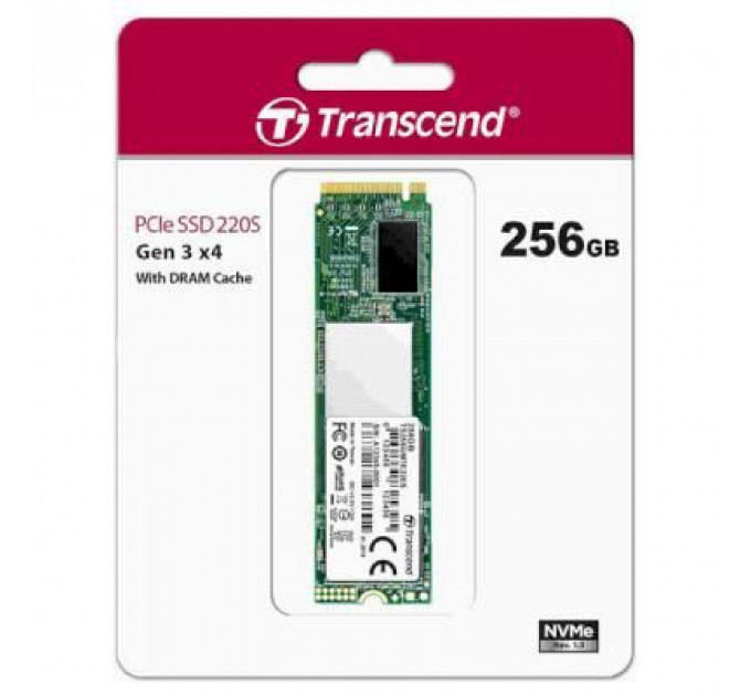 Накопичувач SSD M.2 2280 256GB Transcend (TS256GMTE220S)