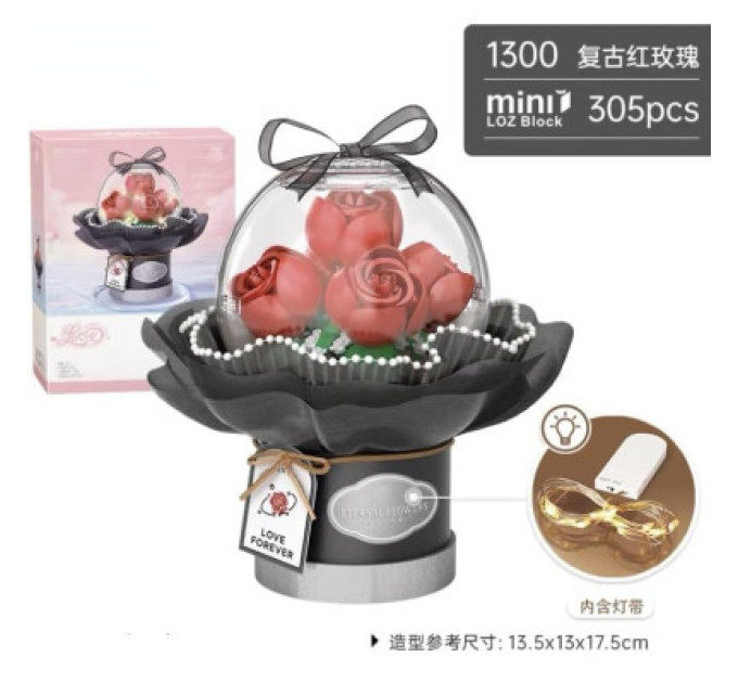 LOZ mini Конструктор LOZ mini букет троянд (1300)