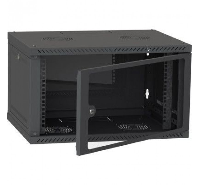 Шафа настінна Ipcom 6U, 600*450, RAL9005 (СН-6U-060х045-ДС-9005)