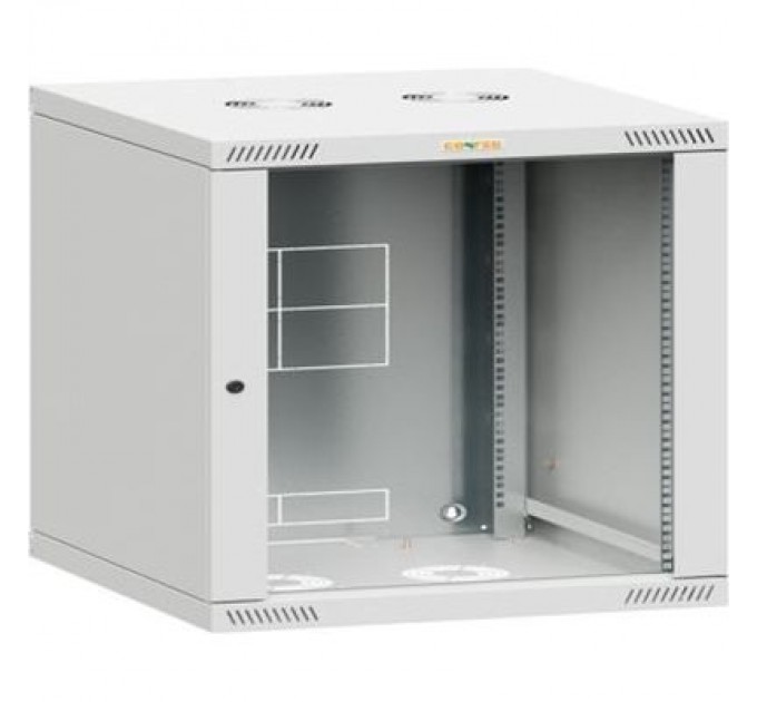 Шафа настінна Conteg 12U 19" глибина 450мм, розібрана, RAL7035 (RQN-U-12-60/45)